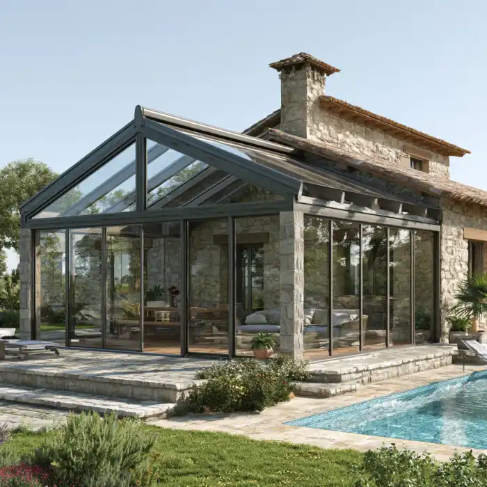 Cerramiento de terraza con carpintería de aluminio en Badajoz